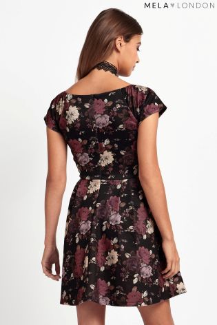 Mela Loves London Bardot Rose Dress